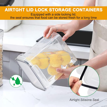 8 Pcs Airtight Food Storage Containers Set with Lids, Canisters for Cereal, Dry Food and Sugar